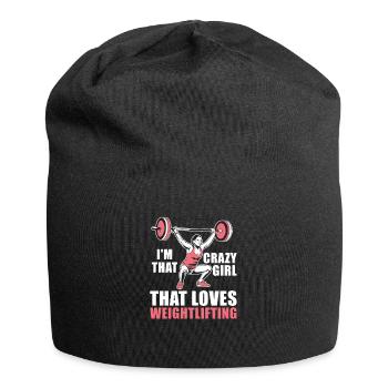Gewichtheben Gewichtheber Langhantel - Jersey-Beanie - Schwarz - Vorne