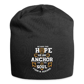 Hoffnung Bibel - Jersey-Beanie - Schwarz - Vorne