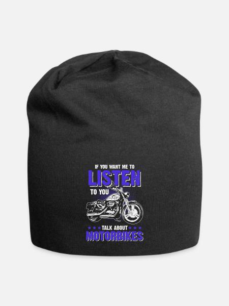 Motorbike Motorrad - Jersey-Beanie - Schwarz