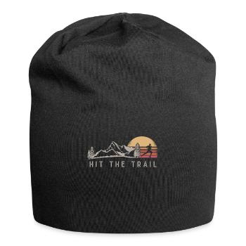 Trail running, running in the mountains, jogging, cross - Jersey Beanie - black - Front