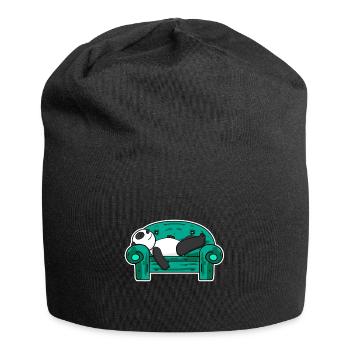 Panda - Jersey-Beanie - Schwarz - Vorne