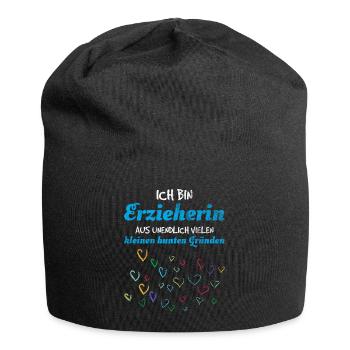 Witziges Erzieherin Sprüche Geschenk - Jersey-Beanie - Schwarz - Vorne