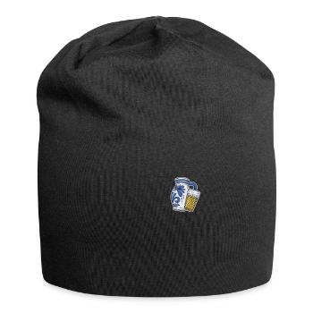 Ebbelwoi Lustig Logo Äppler Apfelwein Frankfurt - Jersey-Beanie - Schwarz - Vorne
