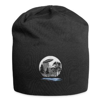 Alien Außerirdischer - Jersey-Beanie - Schwarz - Vorne