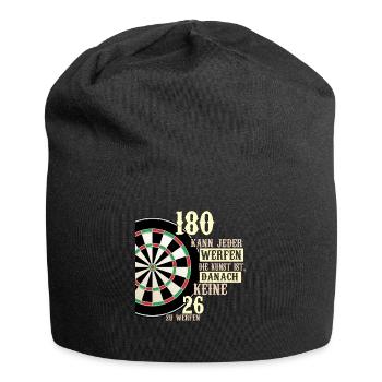 180 kann jeder werfen Dartscheibe Teamplayer Dart - Jersey-Beanie - Schwarz - Vorne