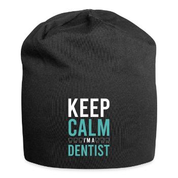 keep calm dentiste - Bonnet en jersey - noir - Devant