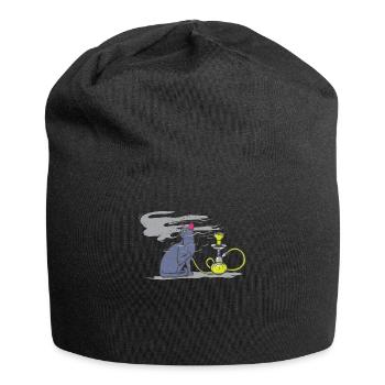 Chat propriétaire chat fumé Shisha fumeurs - Bonnet en jersey - noir - Devant