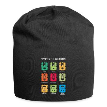 Types de barbes, barbe-cadeau, barbe - Bonnet en jersey - noir - Devant