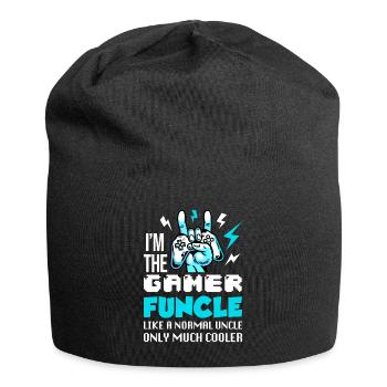 Je suis le cadeau de l'oncle Gamer Funcle Gamer - Bonnet en jersey - noir - Devant