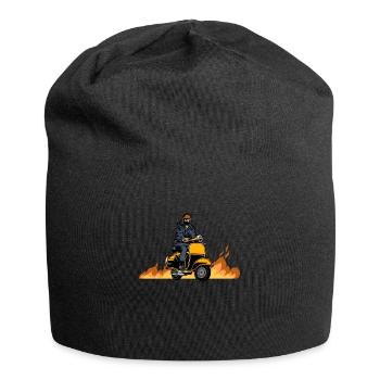 Scooter Mofa Moped Roller - Jersey Beanie - black - Front