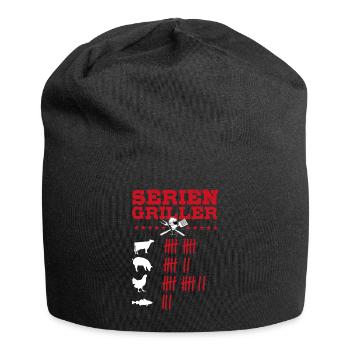 Seriengriller, Grill, BBQ, Fleischesser, Smoker - Jersey-Beanie - Schwarz - Vorne