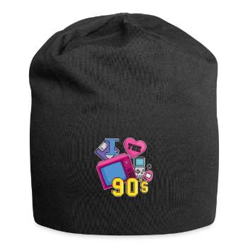 Retro 90s Era Vintage Nineties 90s - Jersey Beanie - black - Front