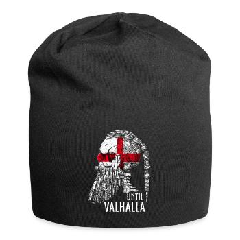 Bis Valhalla, Wikinger, Wikinger Englische Flagge - Jersey-Beanie - Schwarz - Vorne