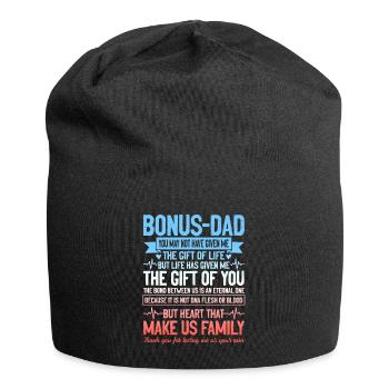 Bonus Dad Fathers Day - Jersey-Beanie - Schwarz - Vorne