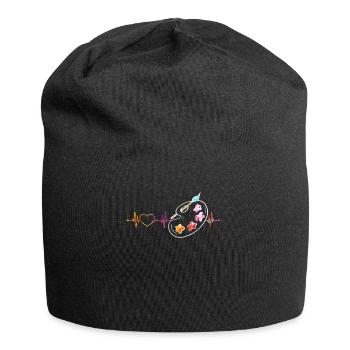 Malen Palette Pinsel Künstler Maler Geschenk - Jersey-Beanie - Schwarz - Vorne