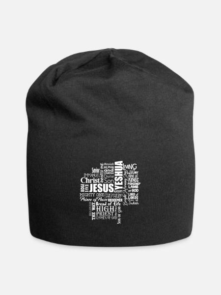 Jesus - Jersey-Beanie - Schwarz