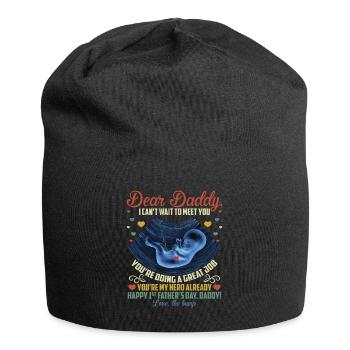 Love The Bump Dad - Jersey Beanie - black - Front
