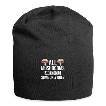 Champignons Cueilleurs de champignons Éponges Champignons Cueilleurs - Bonnet en jersey - noir - Devant