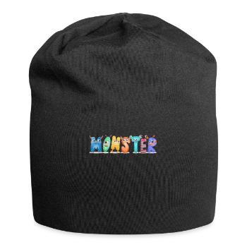Monster Daddy and Baby Matching - Jersey Beanie - black - Front