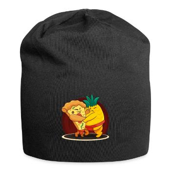 Lustig Japanisch Sumo Ananas Hawaiian Pizza Lover - Jersey-Beanie - Schwarz - Vorne
