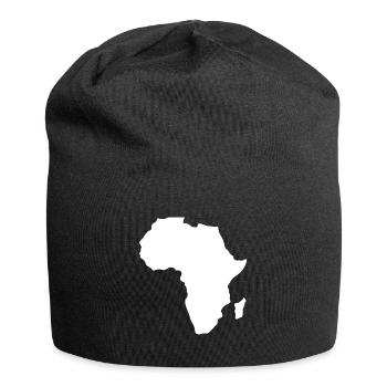 Africa continent map white - Jersey Beanie - black - Front