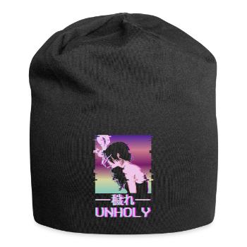 Unholy Aesthetic Anime Girl Smoking cadeau - Bonnet en jersey - noir - Devant