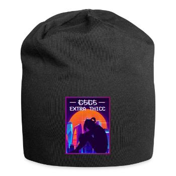 Extra Thicc Sad Anime Girl Tokyo Streetwear Lofi - Bonnet en jersey - noir - Devant