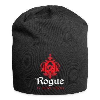 RPG games Rogue is how i roll - Bonnet en jersey - noir - Devant