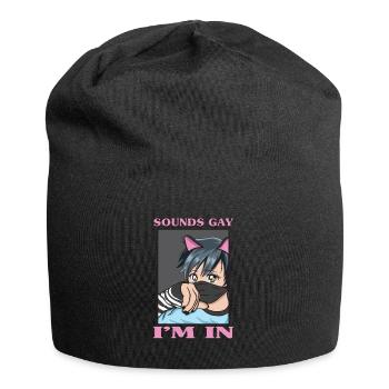Sounds Gay I'm In Funny LGBTQ Femboy Anime Boy - Jersey Beanie - black - Front