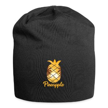 Ananas - Jersey-Beanie - Schwarz - Vorne