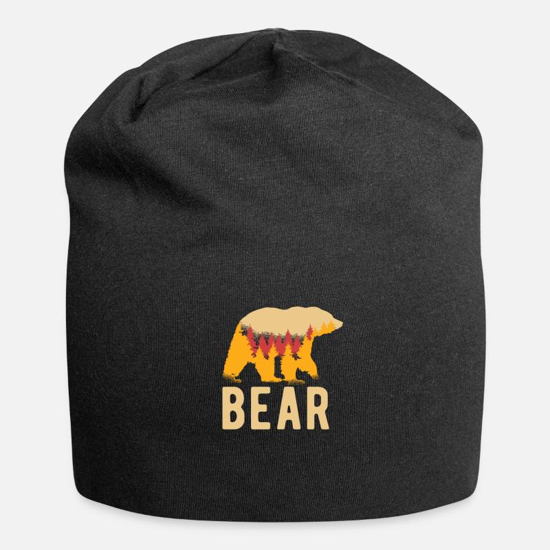 Grizzly Bear Brown Bear - Jersey Beanie - black
