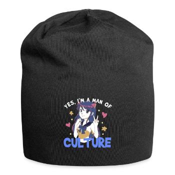 I'm A Man Of Culture Anime Meme Manga Otaku Weeb - Jersey Beanie - black - Front