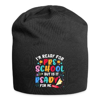 1st Day of Preschool Pre-K First Day of School - Bonnet en jersey - noir - Devant