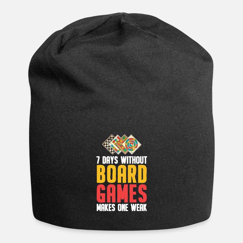 Brettspiel - Jersey-Beanie - Schwarz