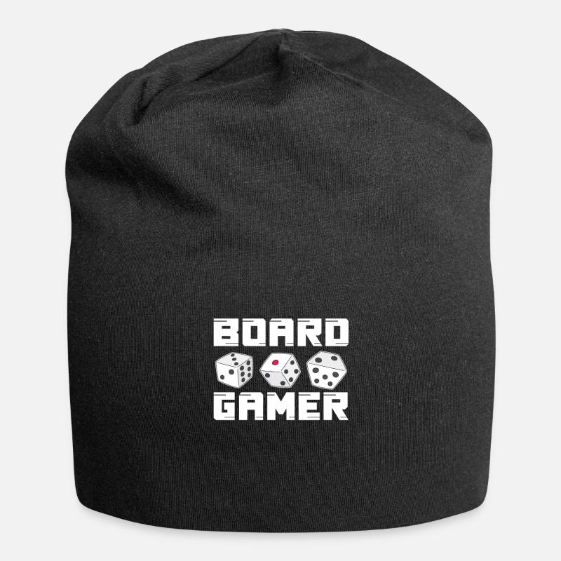 Brettspiel - Jersey-Beanie - Schwarz