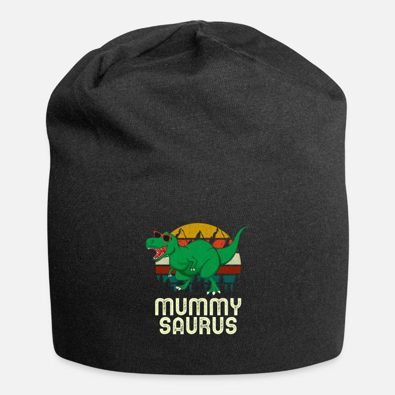 Mummy Saurus Rex Mummy Dinosaur Mummysaurus - Jersey Beanie - black