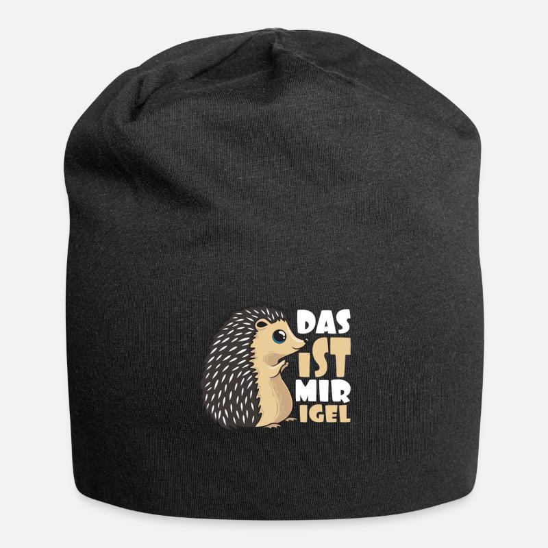 Igel - Jersey-Beanie - Schwarz
