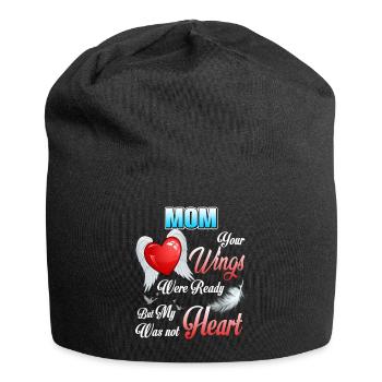 Les ailes de ma mère étaient prêtes mais mon cœur ne l’était pas - Bonnet en jersey - noir - Devant