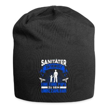 Rettungsdienst Notfallsanitäter Sanitäter - Jersey-Beanie - Schwarz - Vorne