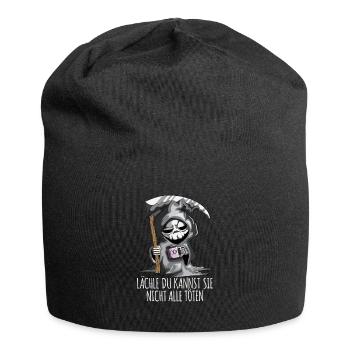 Sensenmann Lächle du kannst Sie nicht alle töten - Jersey-Beanie - Schwarz - Vorne