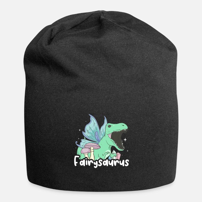 Fairycore Aesthetic Fee Dinosaurier Fairysaurus - Jersey-Beanie - Schwarz