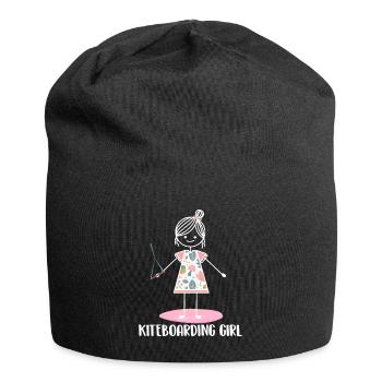 Kitesurfen Kiteboarding Kite Kiten - Jersey-Beanie - Schwarz - Vorne