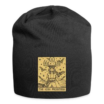 Carte de Tarot Esthétique La Grande Prêtresse Occulte - Bonnet en jersey - noir - Devant