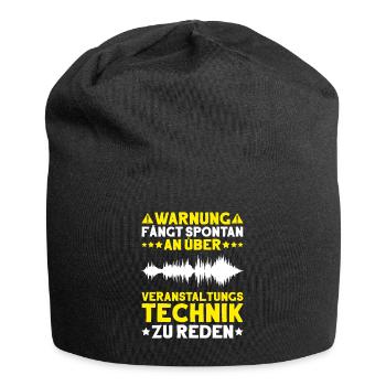 Veranstaltungstechniker Event Technician - Jersey-Beanie - Schwarz - Vorne