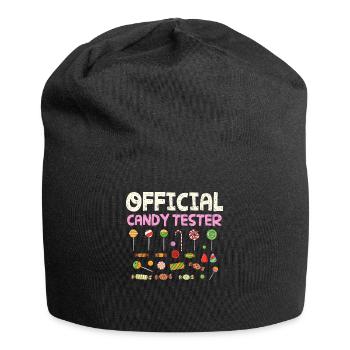 Testeur officiel de bonbons, bonbons - Bonnet en jersey - noir - Devant