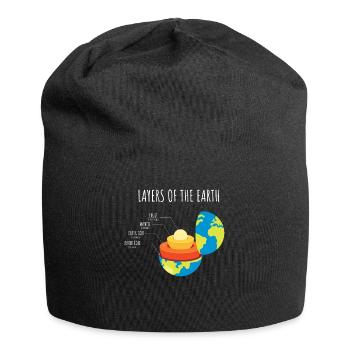 Schichten Der Erde, Wissenschaft, Erde, Planet - Jersey-Beanie - Schwarz - Vorne