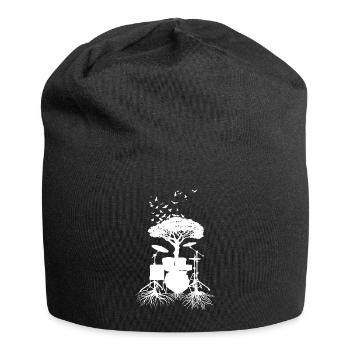 Schlagzeugerwurzeln, Drumsticks - Jersey-Beanie - Schwarz - Vorne