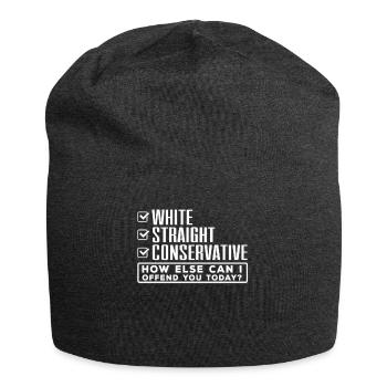 Does conservative know, insults you? - Jersey Beanie - charcoal grey - Front