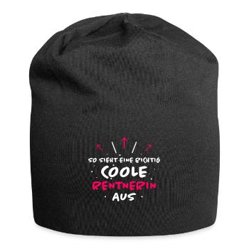Rentnerin Lustig Spruch Ruhestand Rente Geschenk - Jersey-Beanie - Schwarz - Vorne