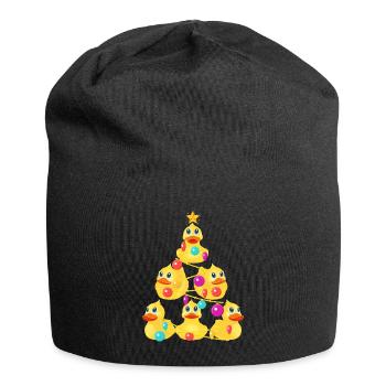 Gummi Ente Weihnachtsbaum - Jersey-Beanie - Schwarz - Vorne